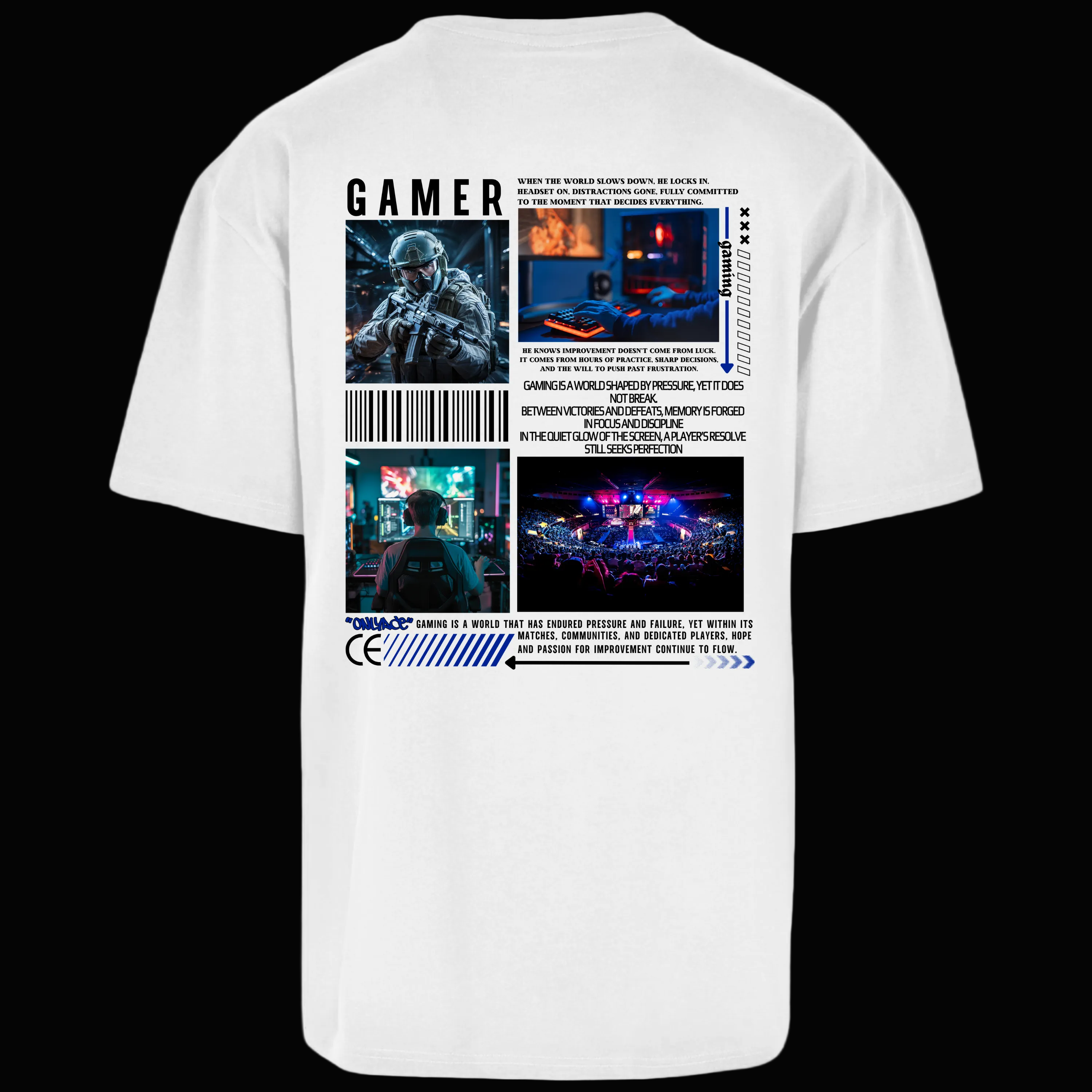 Gamer Backprint Premium T-Shirt
